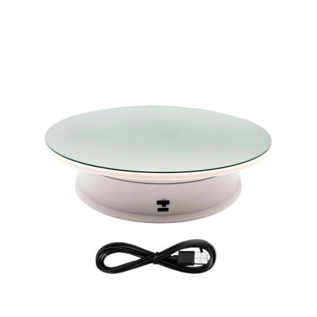 Termékforgató, fehér, kör alakú (21,5 cm)